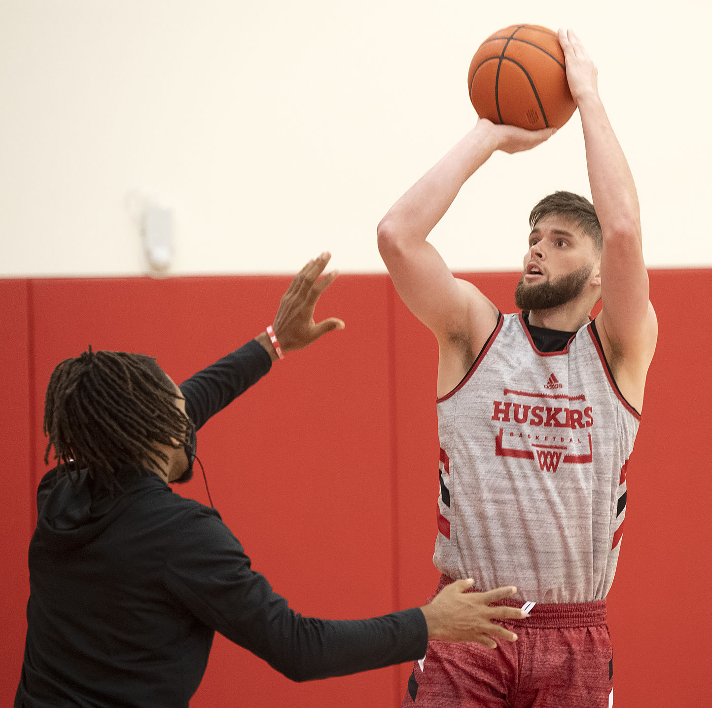 NU men's basketball practice, 10.5